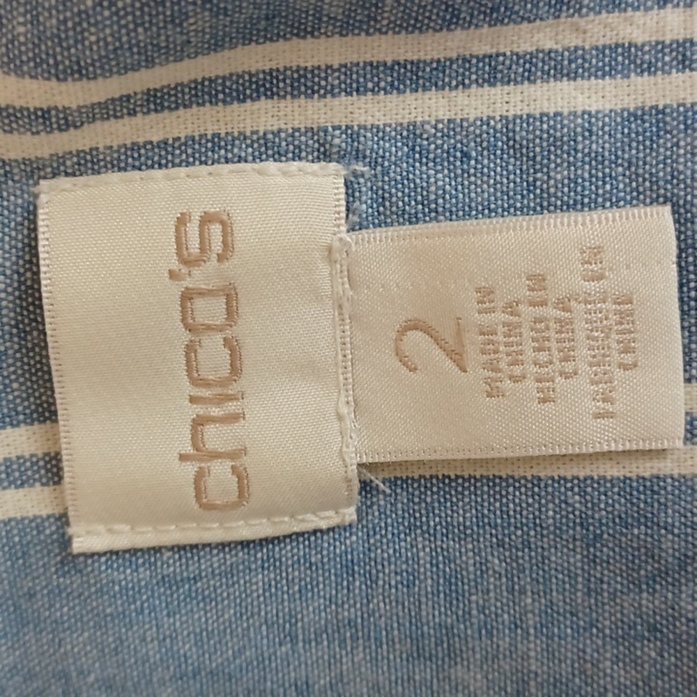 Chico's Striped Blazer Size 2 - Picture 6 of 10